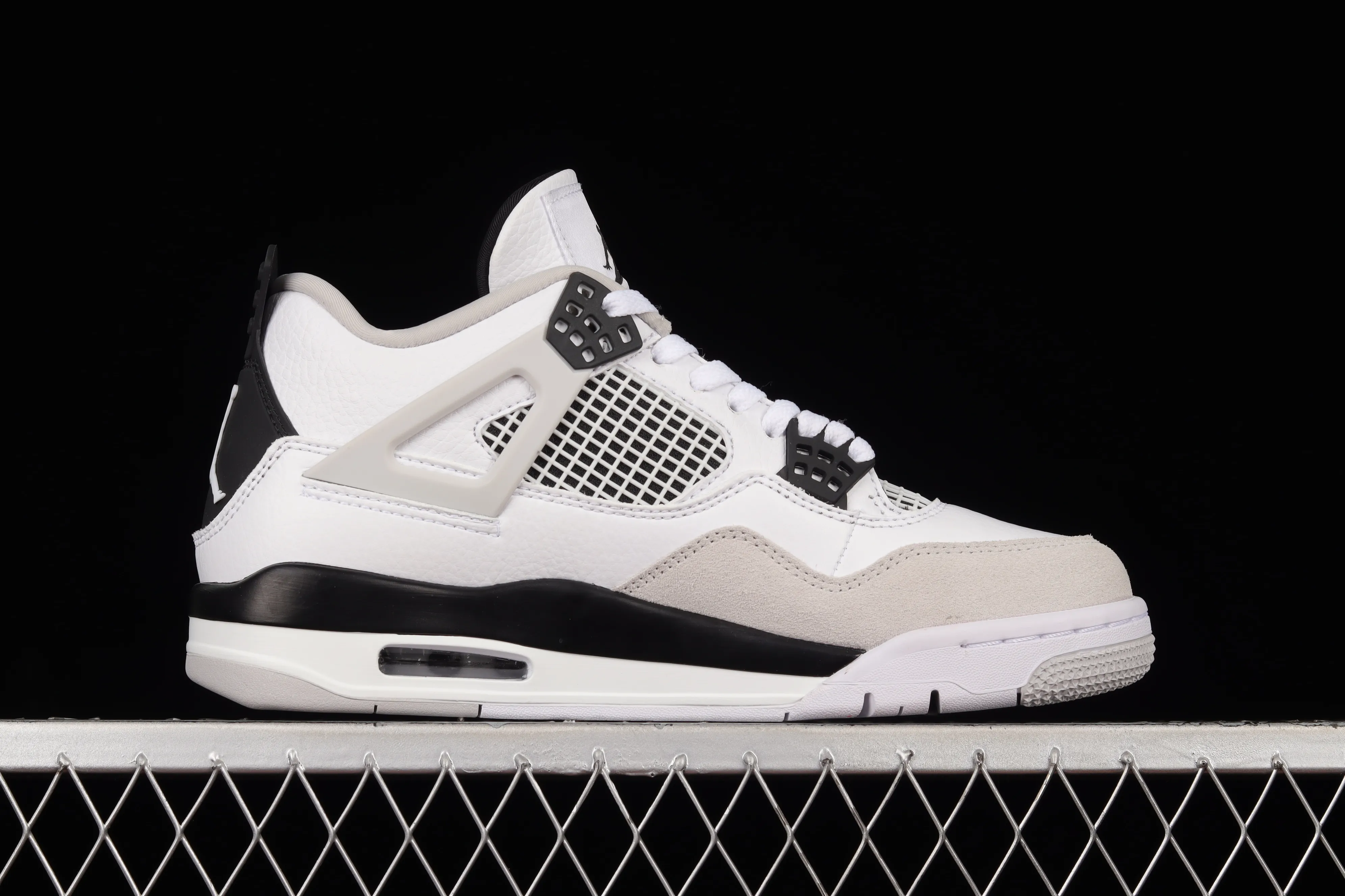 All categories Air Jordan Jordan series basketball shoes Air Jordan 4 L version Air Jordan 4 "Military Black" AJ4 Joe 4 gray and black stitching DH6927-111